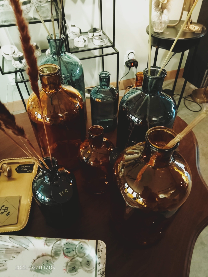 Bouteilles colorées