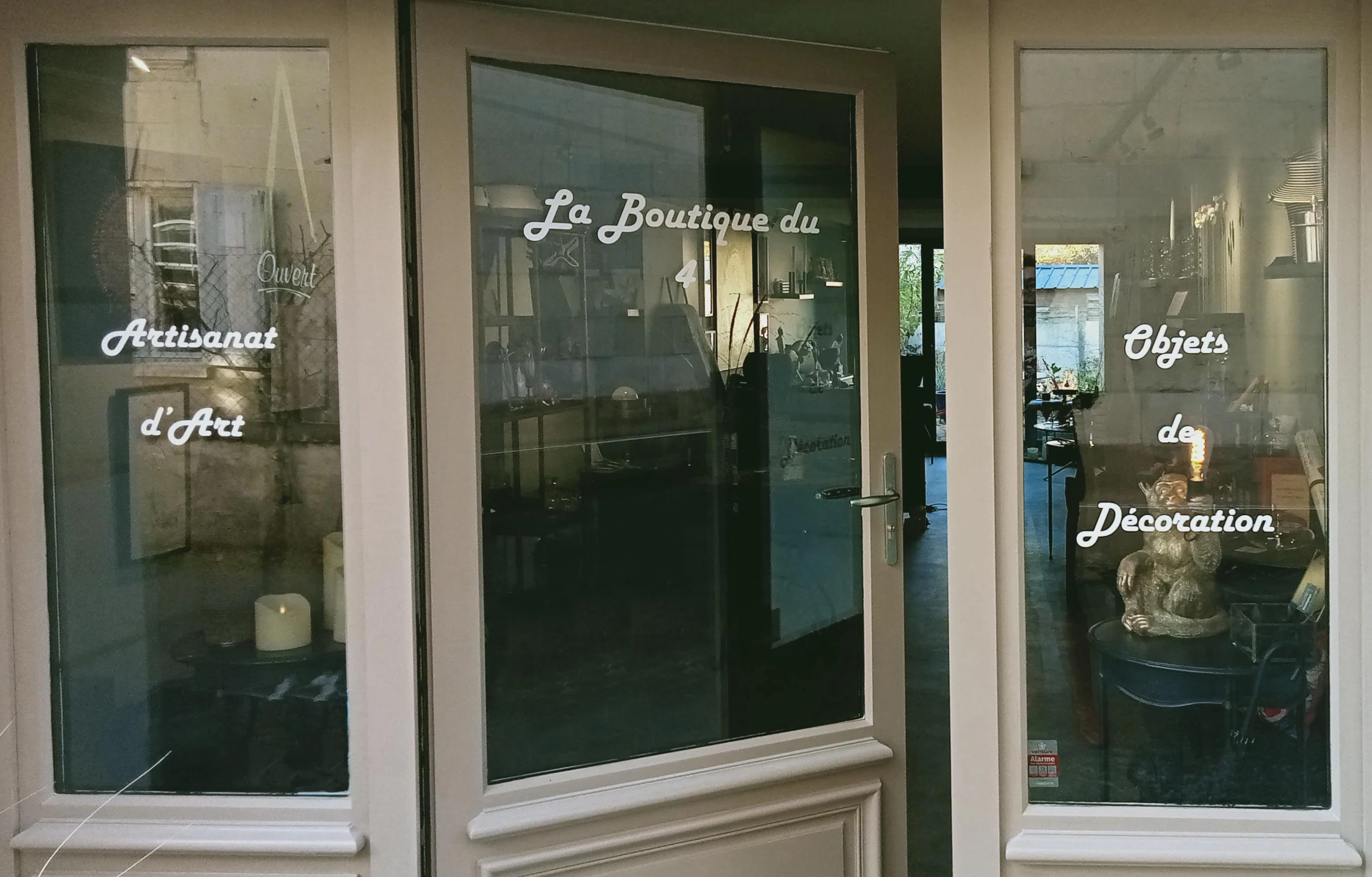 Vitrine de la boutique